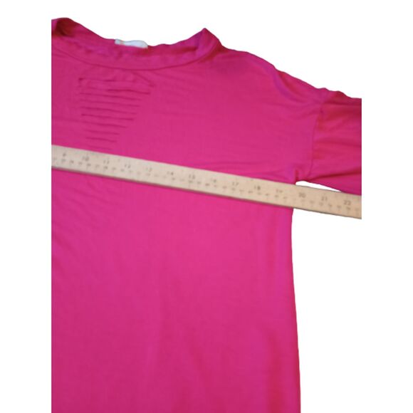 Blumin Apparel Women's Size Small Pink Cut Out T-Shirt - Picture 4 of 6